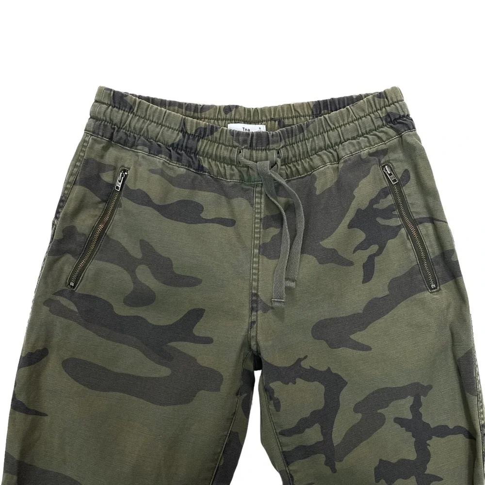 ARITZIA Tna Alix Pant High-waisted Elastic-cuff Camo Joggers in Green Size S